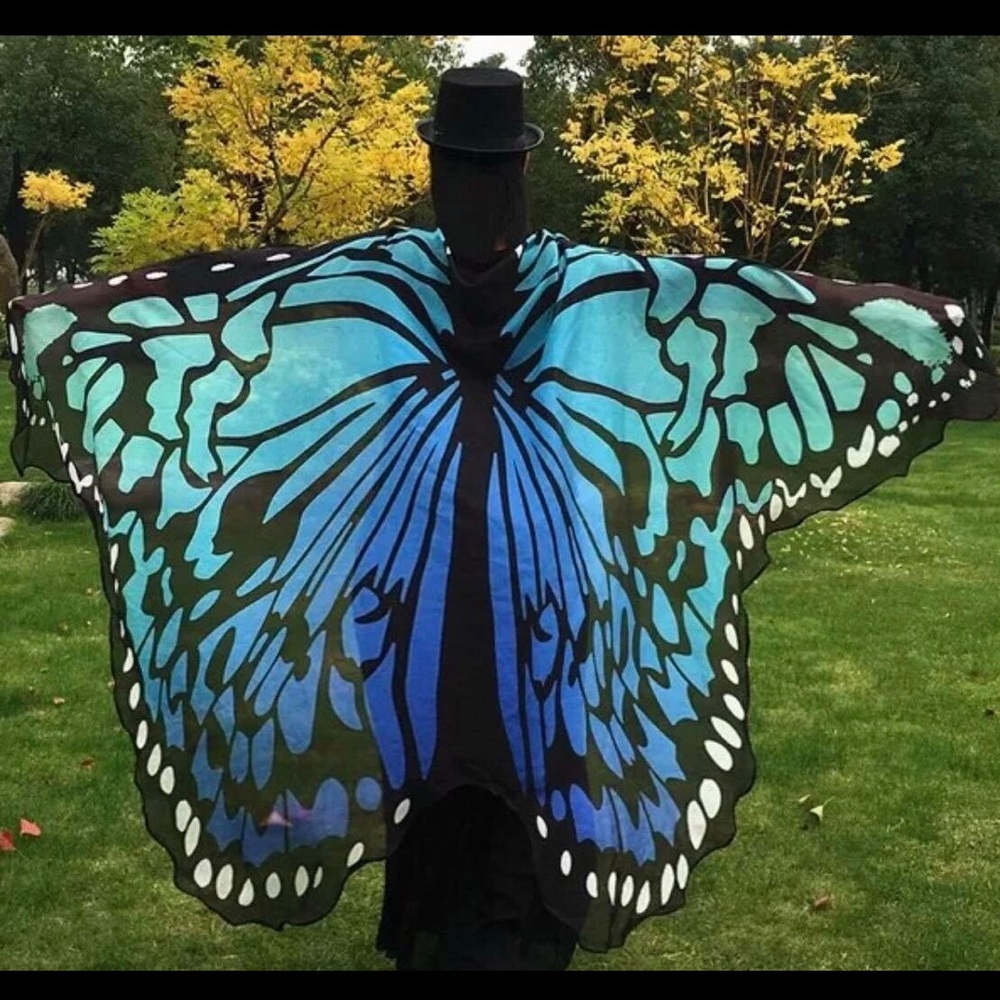 Brand New Full Length Polyester Butterfly Scarf - Picture 2 of 8